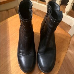 Rizzoli Black Ankle Boots with Stud Accents